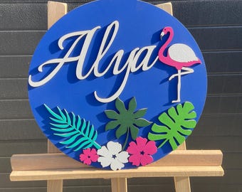 Personalisiertes Namensschild Initial, Kinderzimmer-Namensschild, hölzernes Baby-Namensschild, benutzerdefiniertes Namensschild Mädchen, personalisiertes Namensschild, Neugeborenen Namensschild
