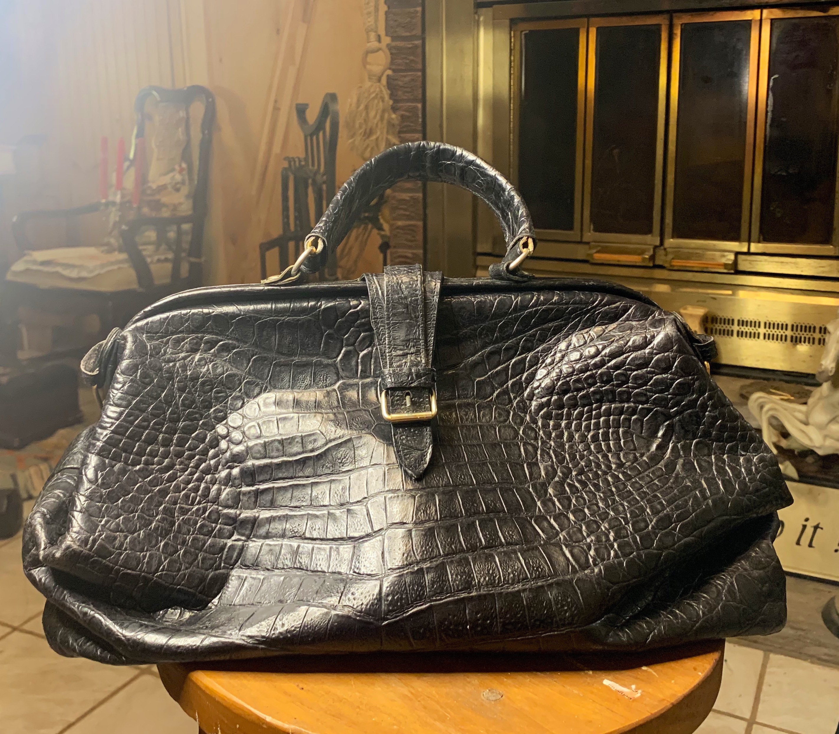 Vintage Paola Del Lungo Black Italian Leather Handbag. - Etsy