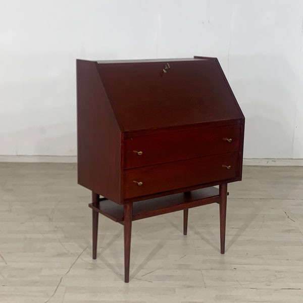 Mid Century Sekretär Schreibtisch Schreibschrank VINTAGE Secretary