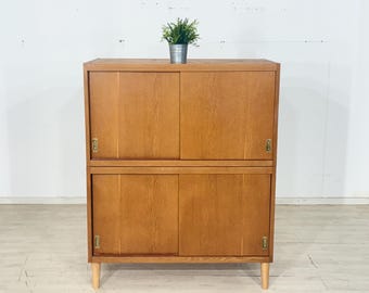 Plankenrek uit het midden van de 20e eeuw / Vintage dressoir / Woonkamerkast