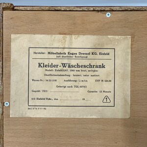 Mid Century Kleiderschrank Wäscheschrank Schrank Vintage Bild 9