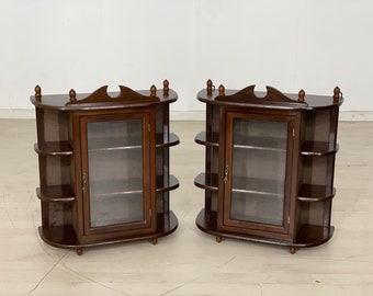2x mini vitrines vintage tables de chevet buffet MID CENTURY