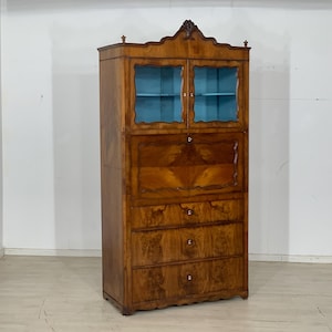 Antico segretario Biedermeier, scrittoio, mobile da soggiorno, cassettiera intorno al 1880