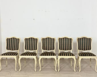 5 Antike Chippendale-Stühle um 1920 | Barock-Stil Esszimmerstühle