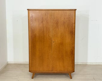 Vintage kledingkast uit de jaren 60 – eikenhout – linnenkast in mid-century design