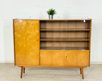 Credenza alta / Vetrina / Mobile da soggiorno in stile Mid-Century – Vintage anni '60