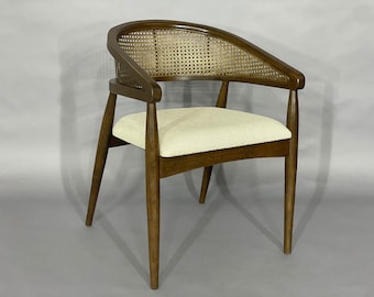 Amore chairs Wicker chair solid walnut wood