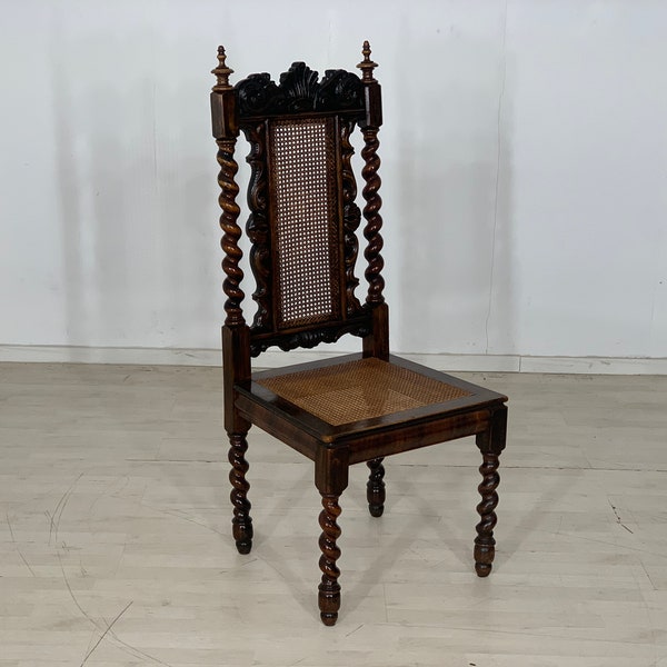 Viktorianische Stühle Stuhl Esszimmerstuhl Herrenstuhl Antik um 1900 Korbgeflochten
