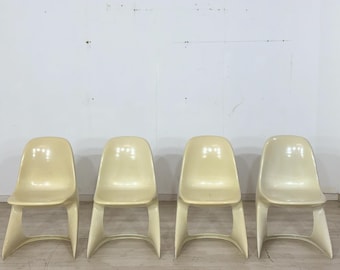 Set van 4 Casalino Casala stoelen / eetkamerstoelen / tuinstoelen – vintage ruimtetijdperk