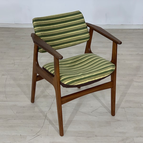 Fauteuil en teck du milieu du siècle / Fauteuil danois / Chaise de bureau / Chaise de bureau / Vintage