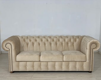 Englisch Chesterfield 3-Sitzer Sofa Couch VINTAGE KOLONIALSTIL