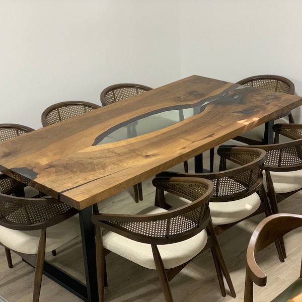 Epoxy resin dining table Epoxy table Solid kitchen table