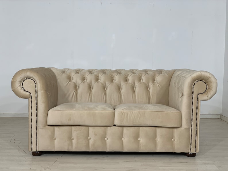 Canapé Chesterfield 2 places STYLE COLONIAL VINTAGE image 1