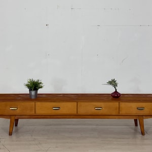 60s lowboard sideboard living room cabinet chest of drawers vintage