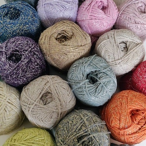 2 mm Braided Cord Cotton and Glitter, Knit and Shine, Cotton for Crochet, Cotone per Uncinetto, Cotone per Tricotin