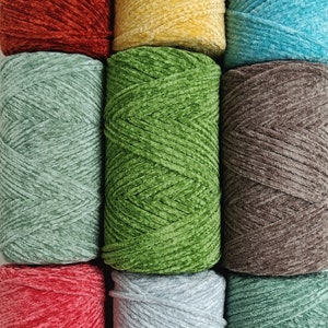 4 mm Braided Velour Cord for Macrame Bags Macrame Keychains, Macrame Coasters, Wristlets - 90 m 4 mm Rope