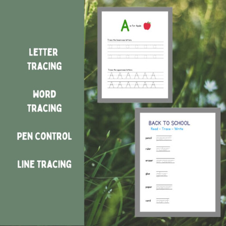 Elevate Writing Skills: Instant Download Tracing and Letter Workbook ...
