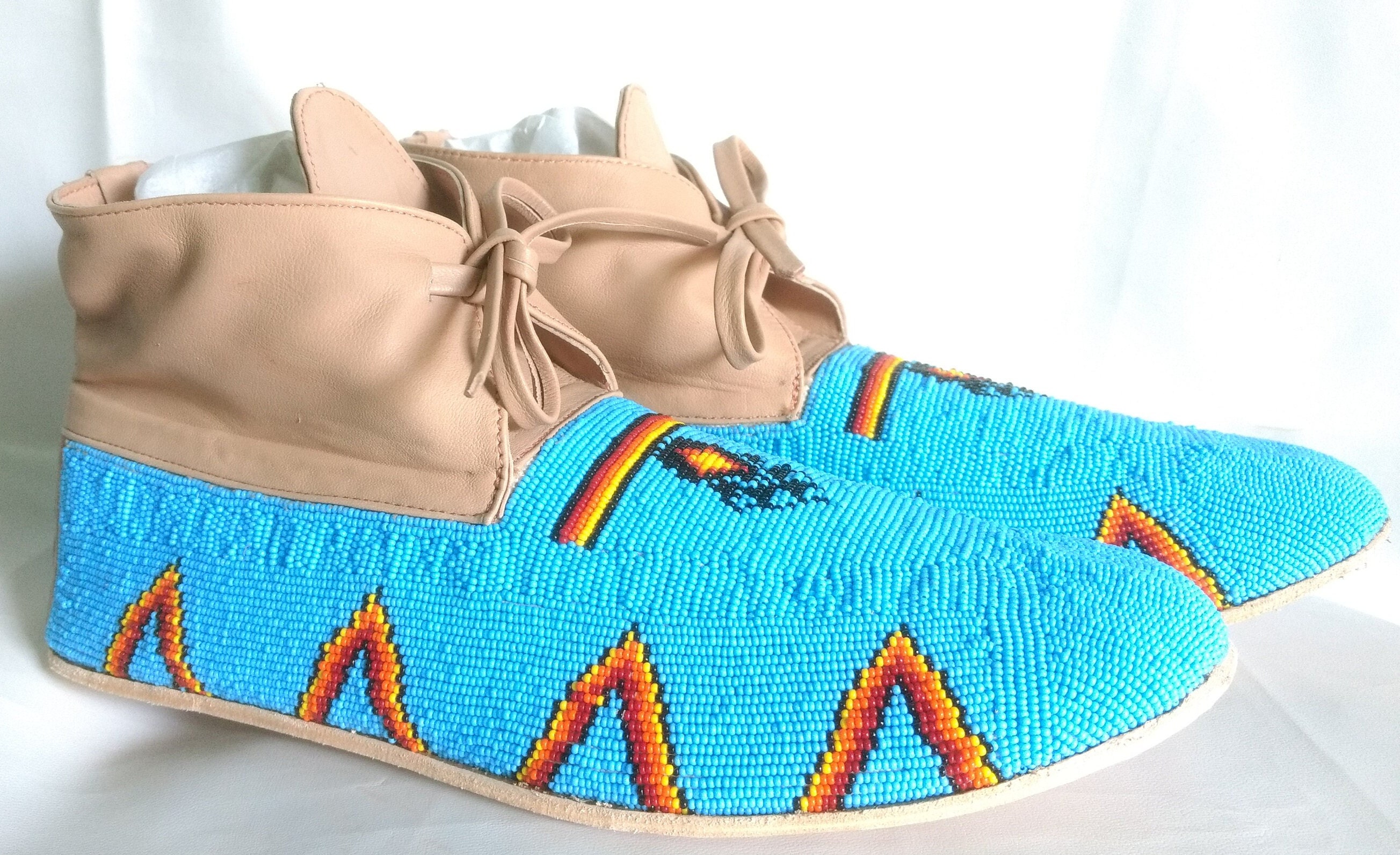 Native Beaded Moccasins and Leggings