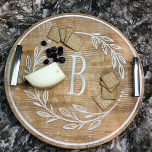 Personalized Charcuterie Board Rustic with Handles