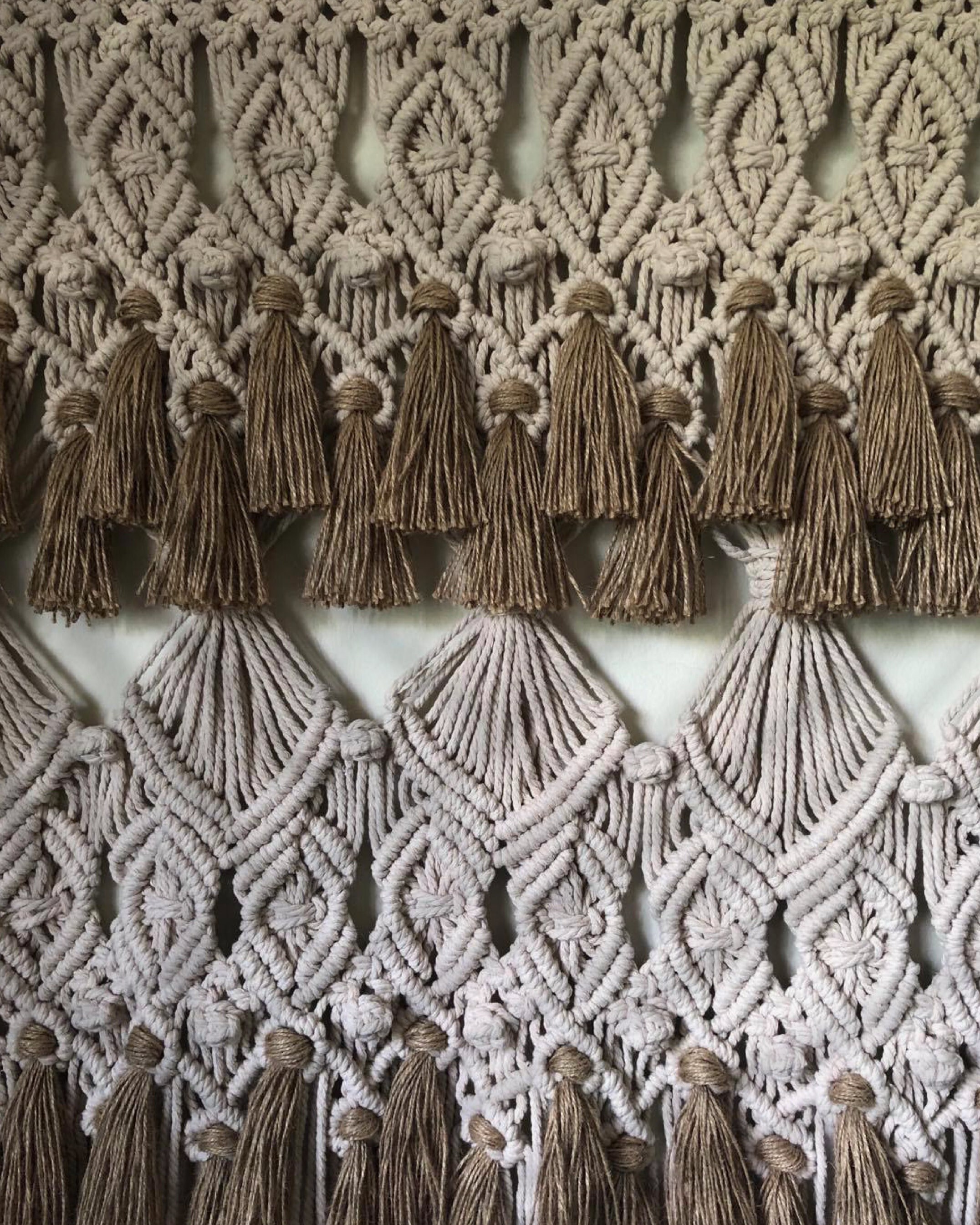 Grand Macrame Boho Mural By Okdadesign