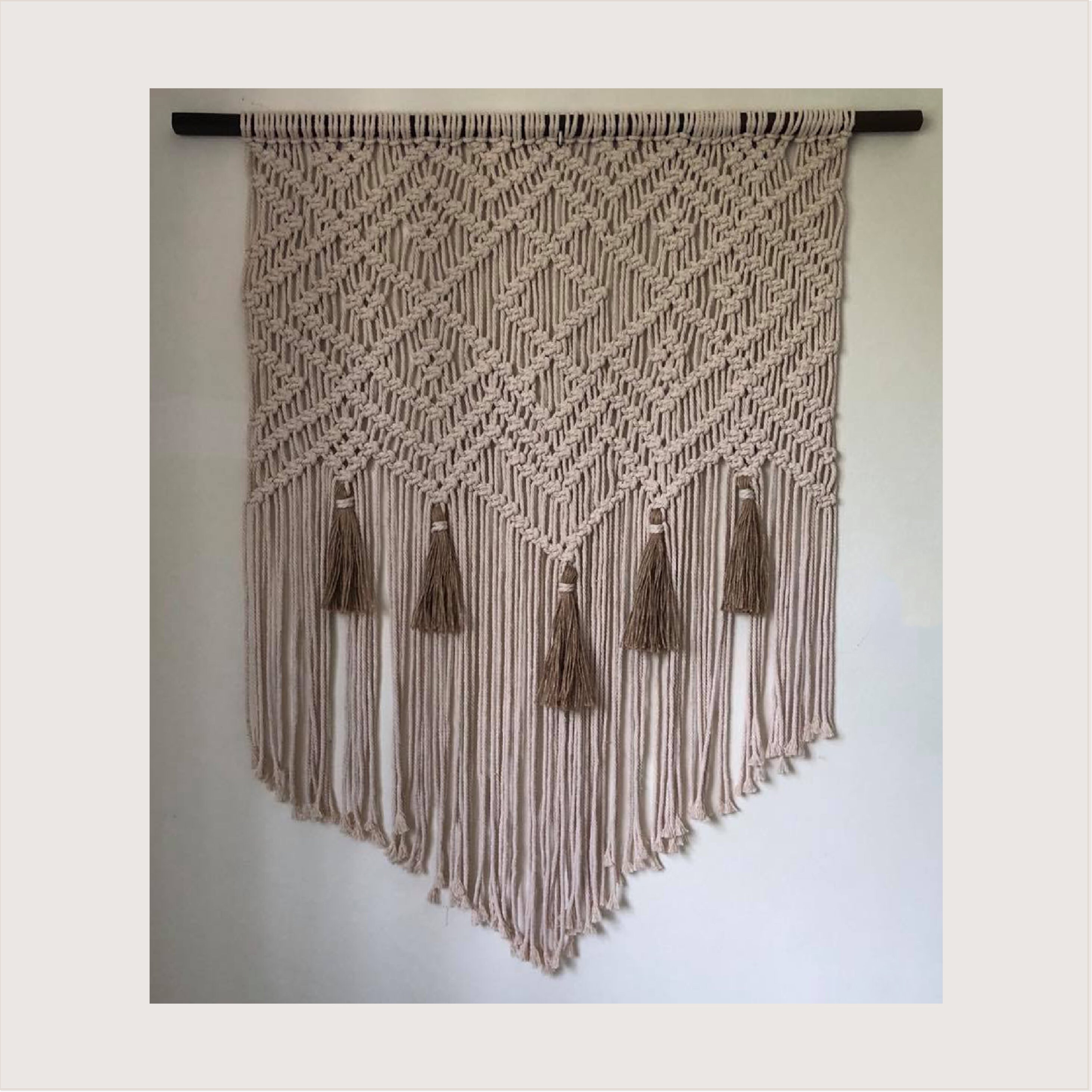 Macrame Wall Hanging - Macrame Moderne Boho Art Tenture Murale Tissée Tapisserie de By Okdadesign