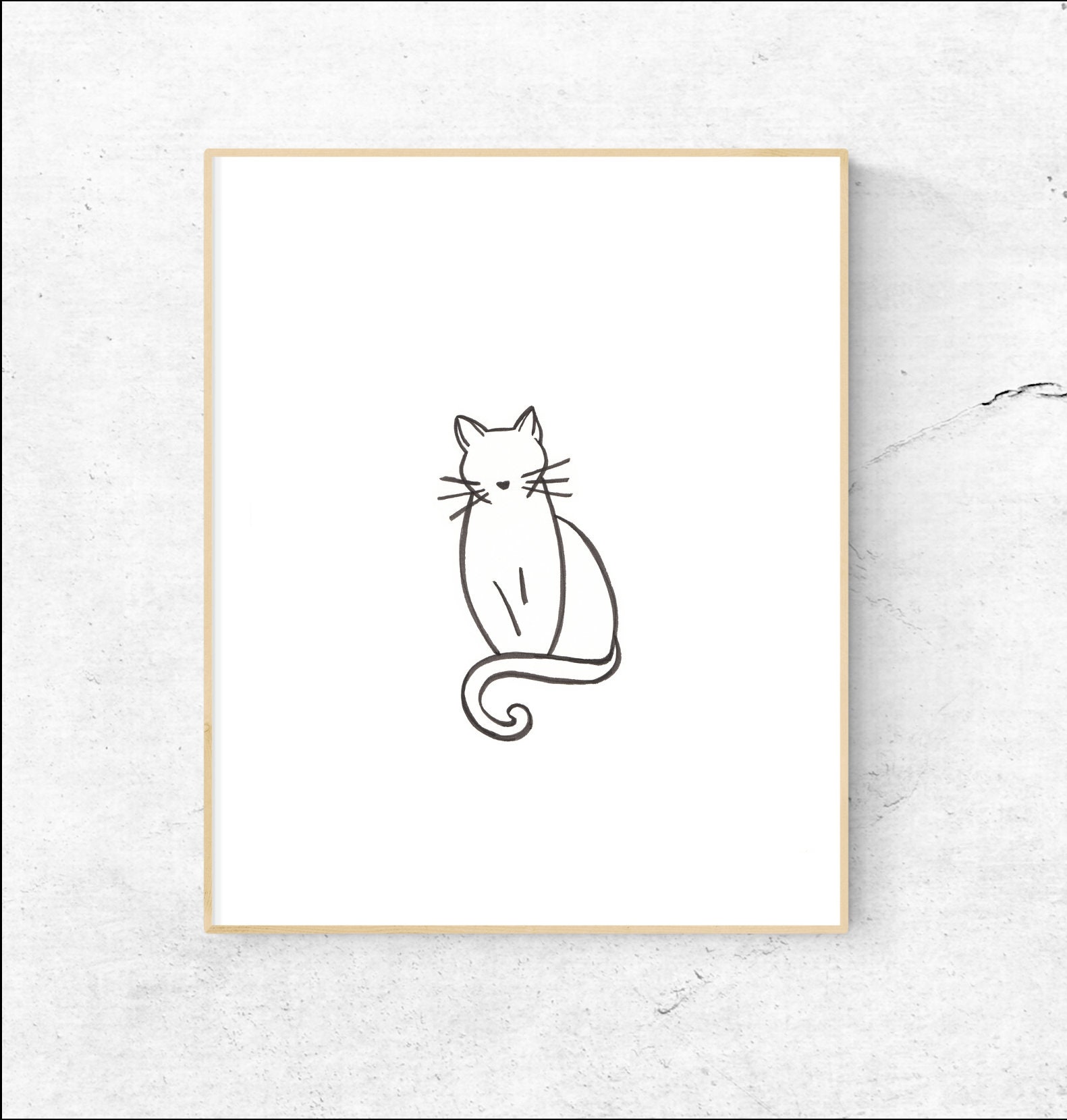 11 Easy Cat Drawings – How to Draw a Cat Step by Step - A Crafty Life