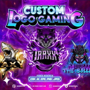 I Will Design Custom Gaming Logo for Your Streams e-sport, twitch and YouTube