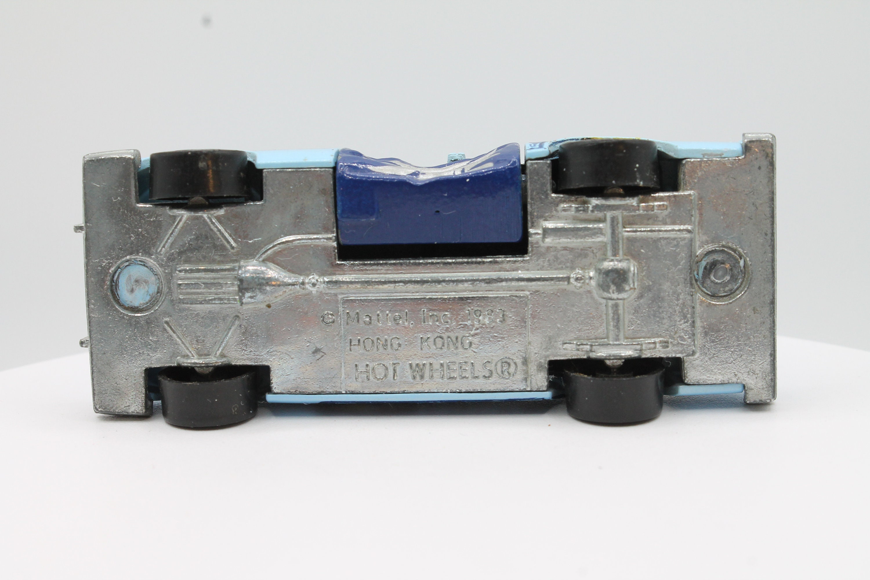 Vintage 1983 Hot Wheels Crack Ups Crunch Chief Blue State Police Car Crash