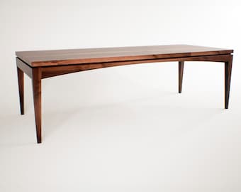 Art deco dinning room table, farm house table, wood dinning table, walnut dining table, mid century furniture, 1960s furniture