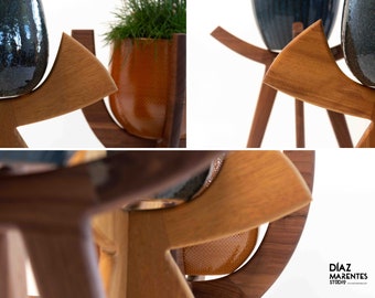 Mid Century Blumenständer Holz Blumenständer Hoher Blumenständer Indoor Blumenständer Tiered Blumenständer Pflanzenliebhaber Geschenke Bauernhausdekor Hochzeit