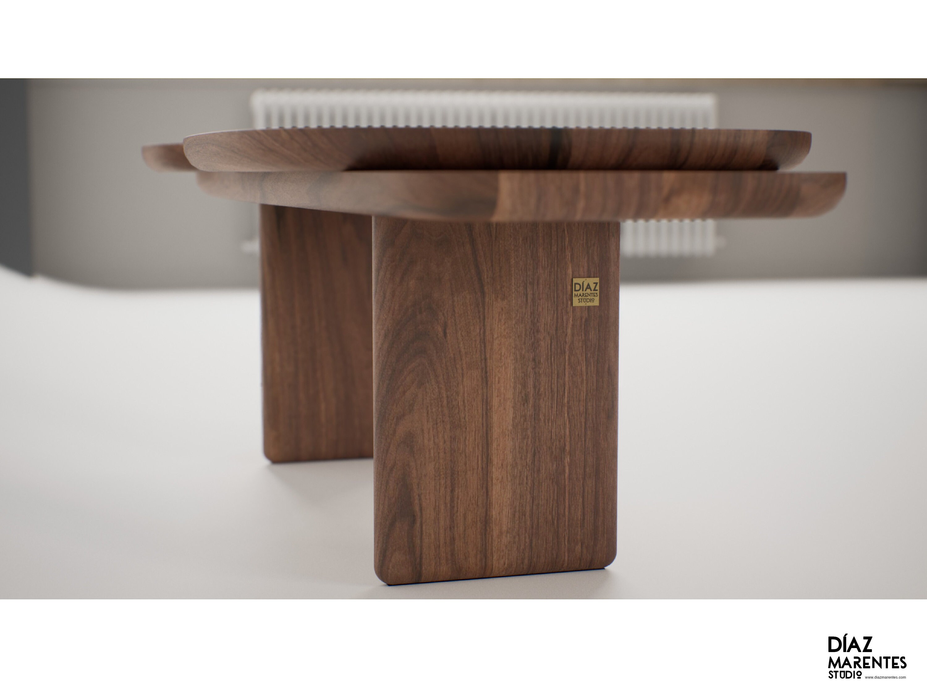 Sculptural Table, Coffee Table, End Walnut Table, Wood Table, Entry Way ...