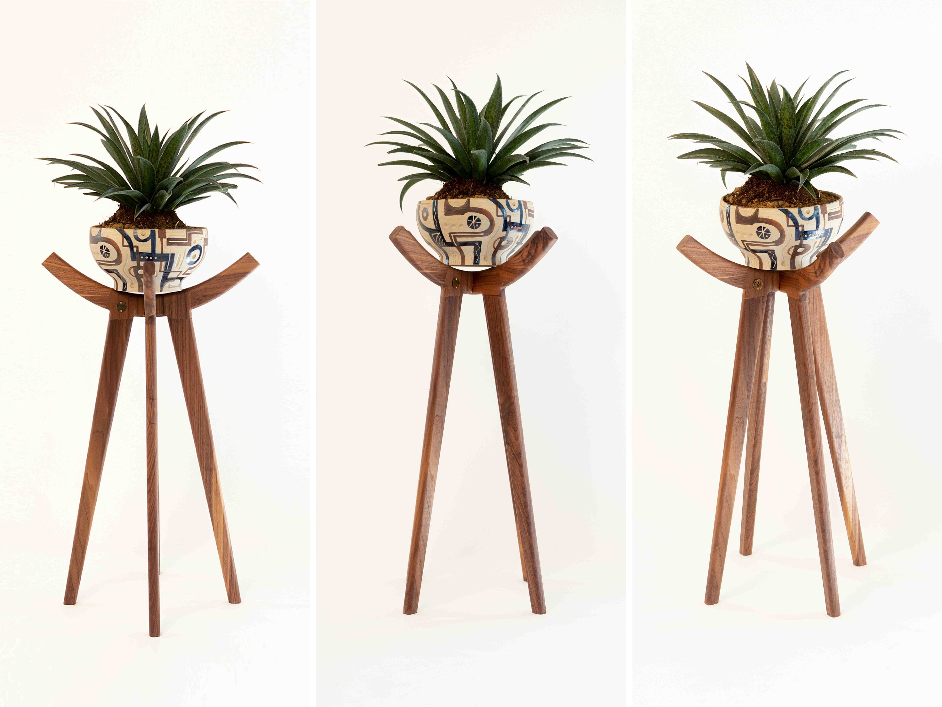 Mid Century Plant Stand Garden Decor Gifts for Her Tall Plant Stand