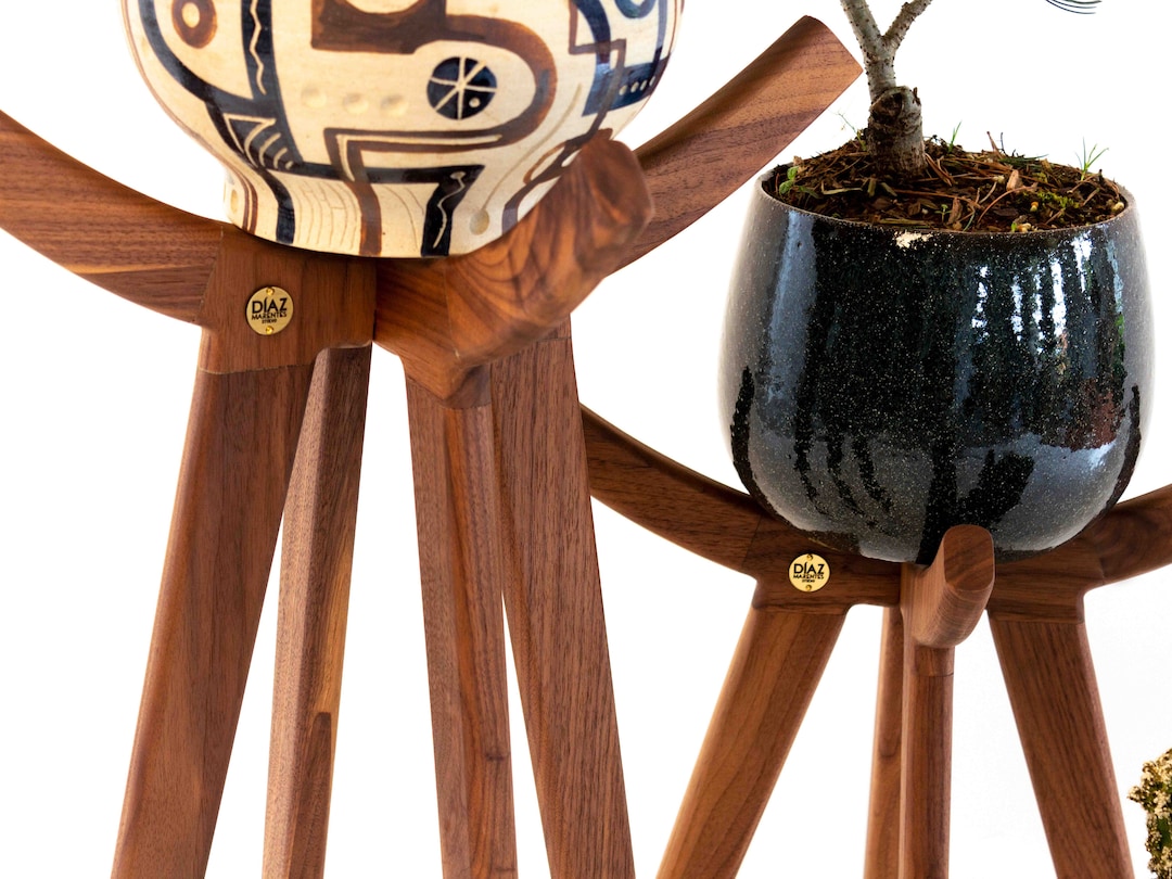 Mid Century Modern Plant Stand Planter Stand Tall Plant Stand Indoor ...