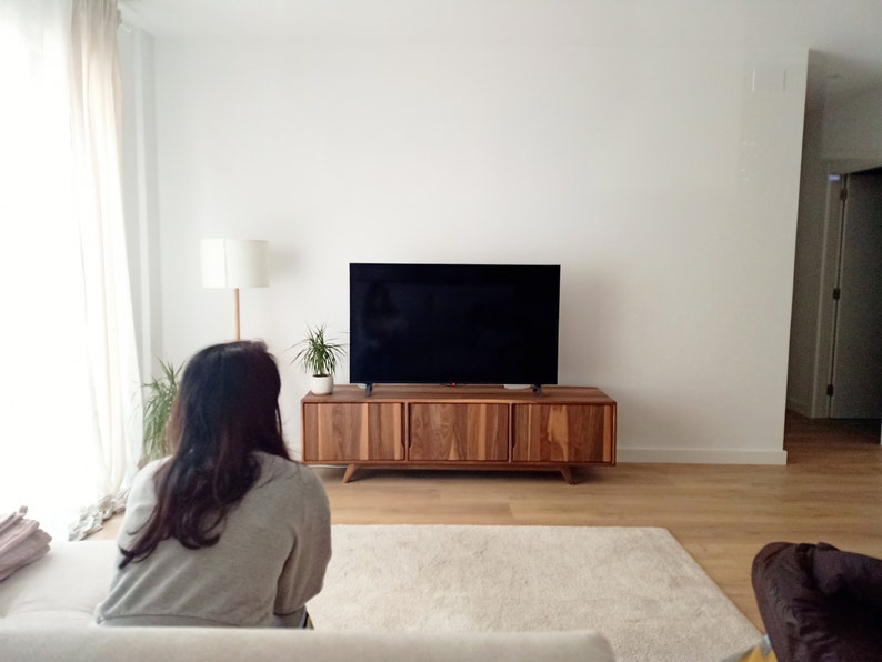 Mid Century TV Stand Sideboard Buffet in American Walnut. Etsy