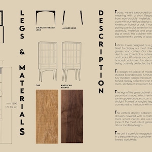 K&ouml;nnte beinhalten: Eine Schwarzwei&szlig;zeichnung eines Schranks mit Glast&uuml;ren und Regalen. Der Schrank ist 80 cm breit, 180 cm hoch und 37 cm tief. Der Schrank ist aus Holz und hat ein modernes Design. Der Text "Take Design Seriously" ist in Rot und Blau auf der linken Seite des Bildes. Der Text "Doors & Glass Opt." ist in Schwarz auf der rechten Seite des Bildes.