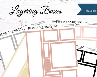 Layering box planner stickers | Pink
