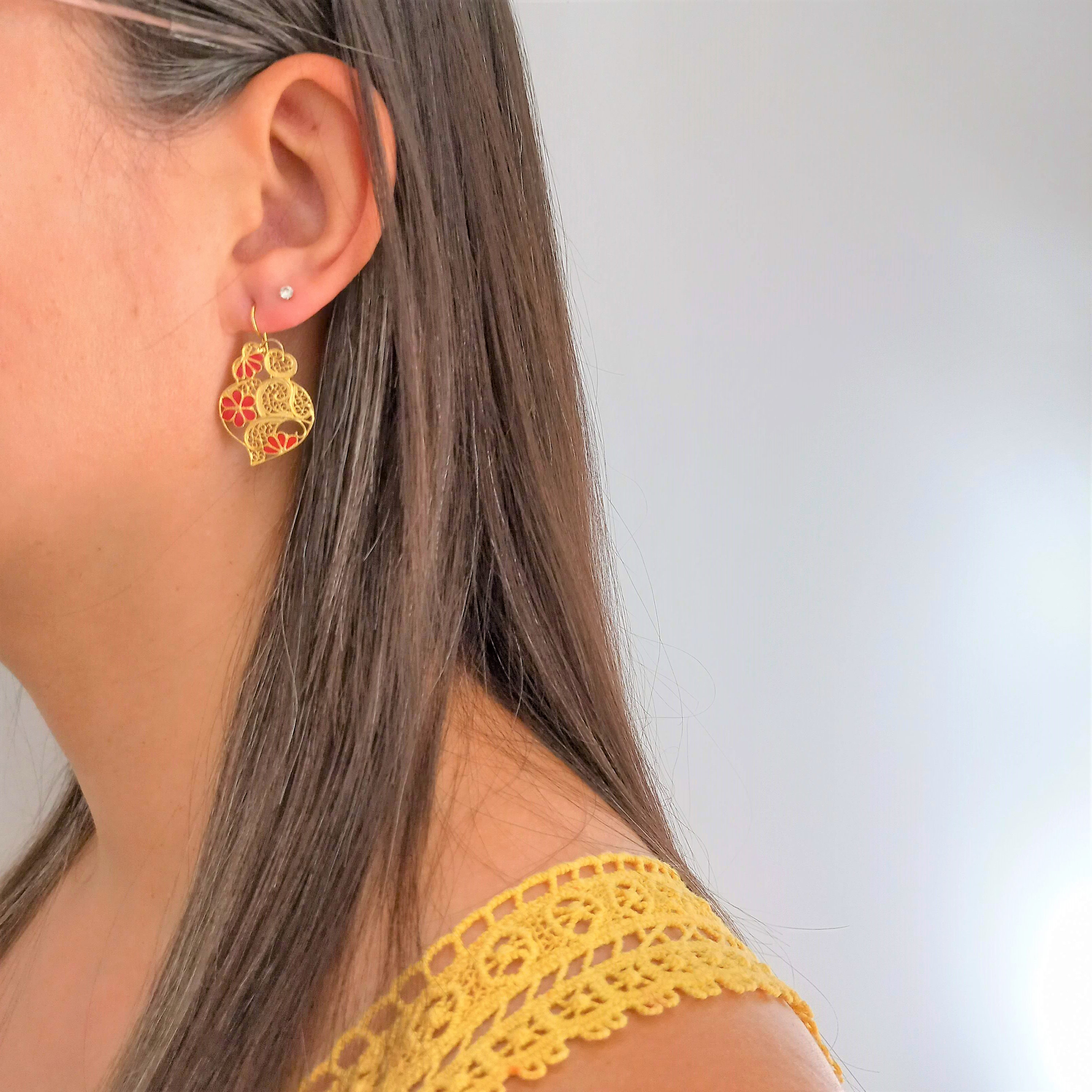 Orecchini Uomo Diamante Orecchini A Ganci A Leva In Argento Tibetano - Pendenti A Goccia Con Design In Filigrana, Nuovi Orecchini A Gancetto Leverback Pendenti - Foto 11