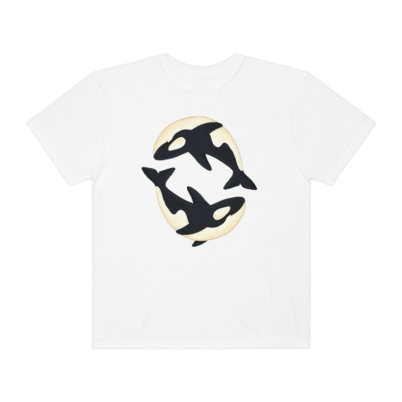 Orca Shirt Comfort Colors Killer Whale Tshirt For Animal Lovers Aesthetic Marine Life T-Shirt For Ocean Creatures Gift White