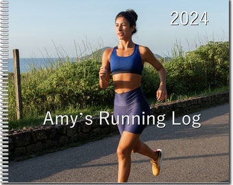 Personalized 2024 Running Log. Your Photo on the Cover!