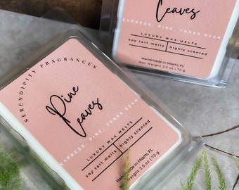 STRONG WAX MELTS, Natural Wax Melts, Wax Tarts, Pine Leaves High Fragrance Home Scents Candle Melts Useful Gifts, Tonka Bean Fragrance Melt
