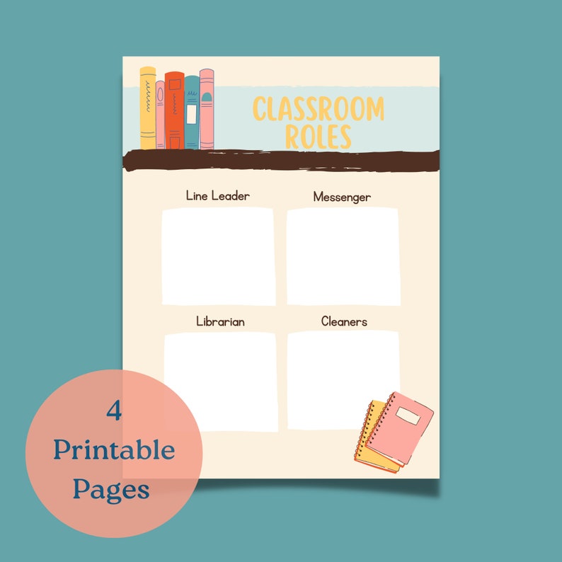 Teacher Classroom Printable Pages, Print &amp; Fill, Classroom Rules ...