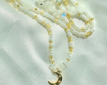 Lunar Goddess | Moonstone WaistBeads | Moon Waist Beads | Divine Feminine Luna Healing Manifesting Belly Beads