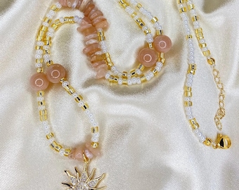 Solar Goddess | Sunstone WaistBeads | Sun Waist Beads | Sacral Healing Manifesting Belly Beads
