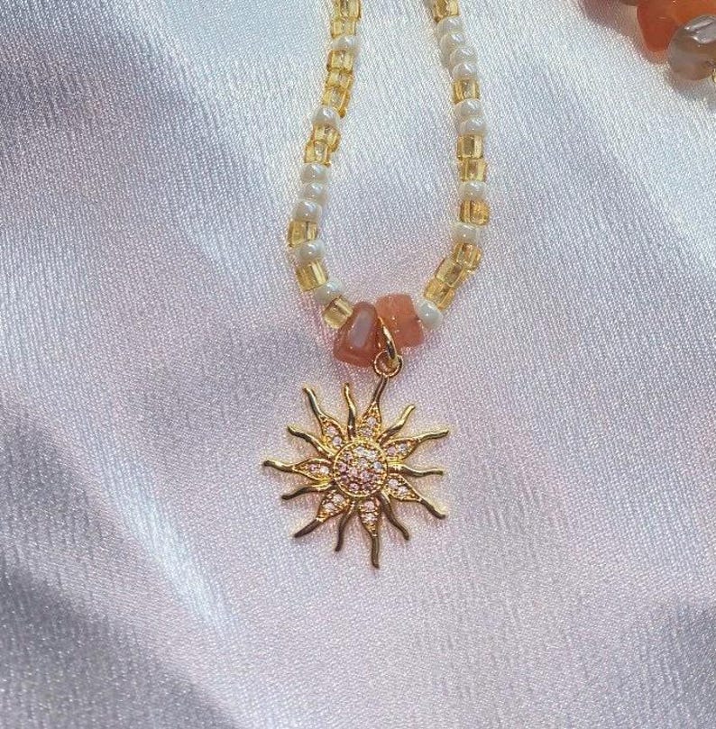 Solar Goddess | Sunstone WaistBeads | Sun Waist Beads | Sacral Healing Manifesting Belly Beads image 3
