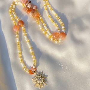Solar Goddess | Sunstone WaistBeads | Sun Waist Beads | Sacral Healing Manifesting Belly Beads image 2