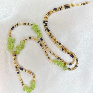 Earth Goddess | Peridot Crystal Waistbeads | Natural Gemstone Waist Beads