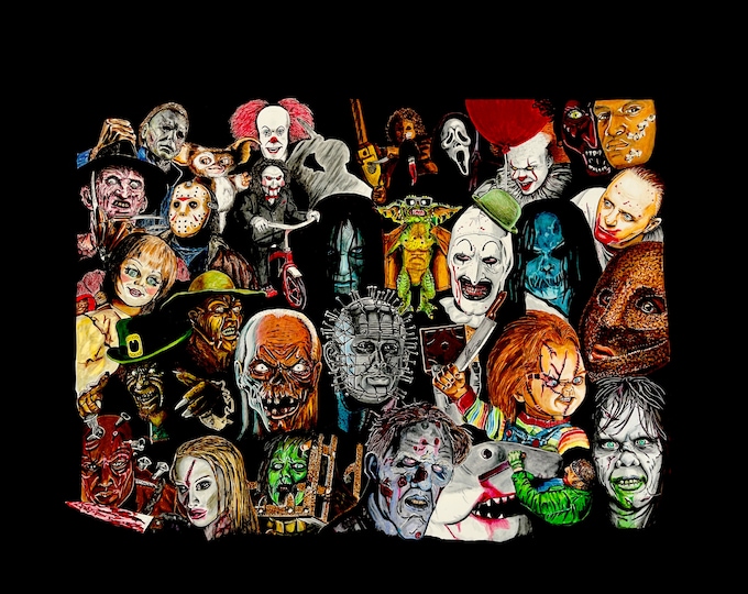Poster Print 'Icons of Horror' Wall Art
