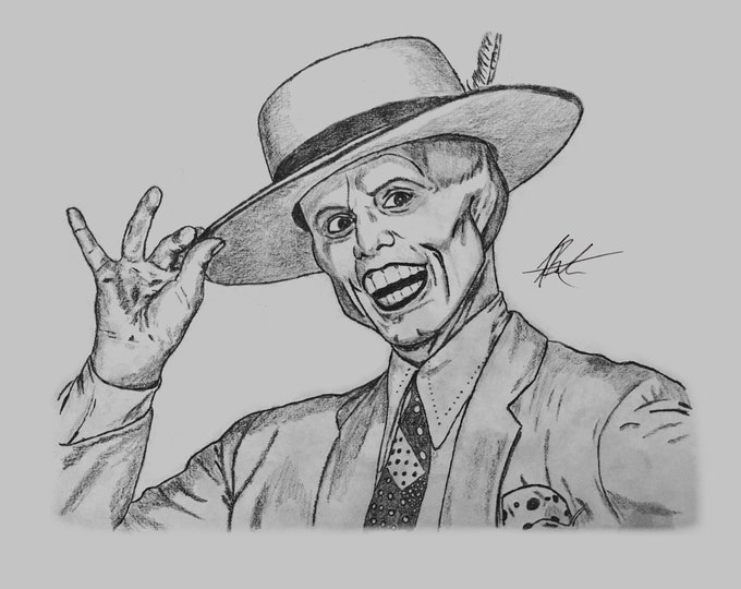 ORIGINAL pencil art "Smokin!" of The Mask