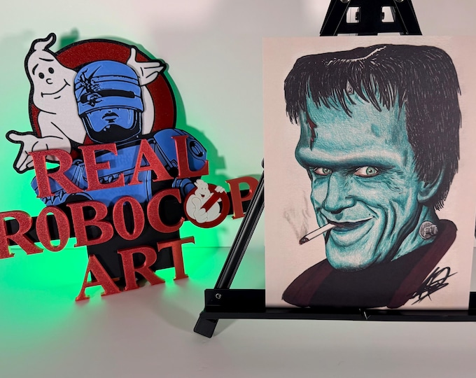 Featured listing image: Herman Munster Print
