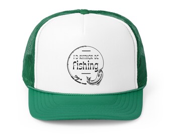 I'd Rather Be Fishing Mens Gift Trucker Cap